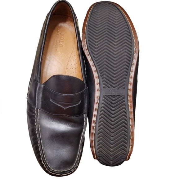 POLO Ralph Lauren Daniels Leather Penny Loafer Driving Mocassin Men's Size 13 D - Picture 2 of 9